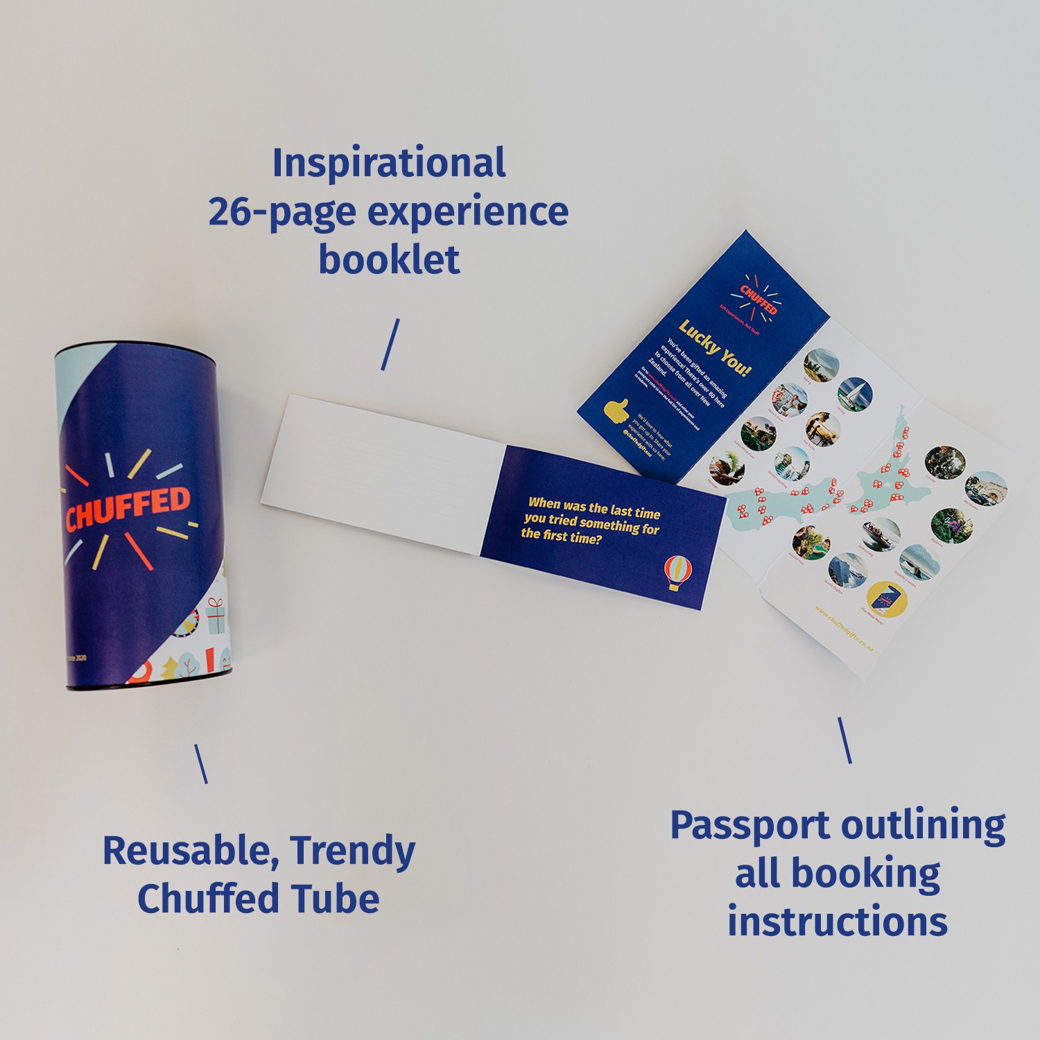 Chuffed Tube, Experience Booklet and Redemption Passport
