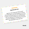 Positive review experience for two wedding anniversary present Chuffed Gifts