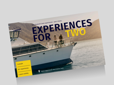 Experiences for Two gift present New Zealand