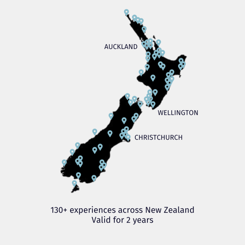 130 Experiences across New Zealand gift present